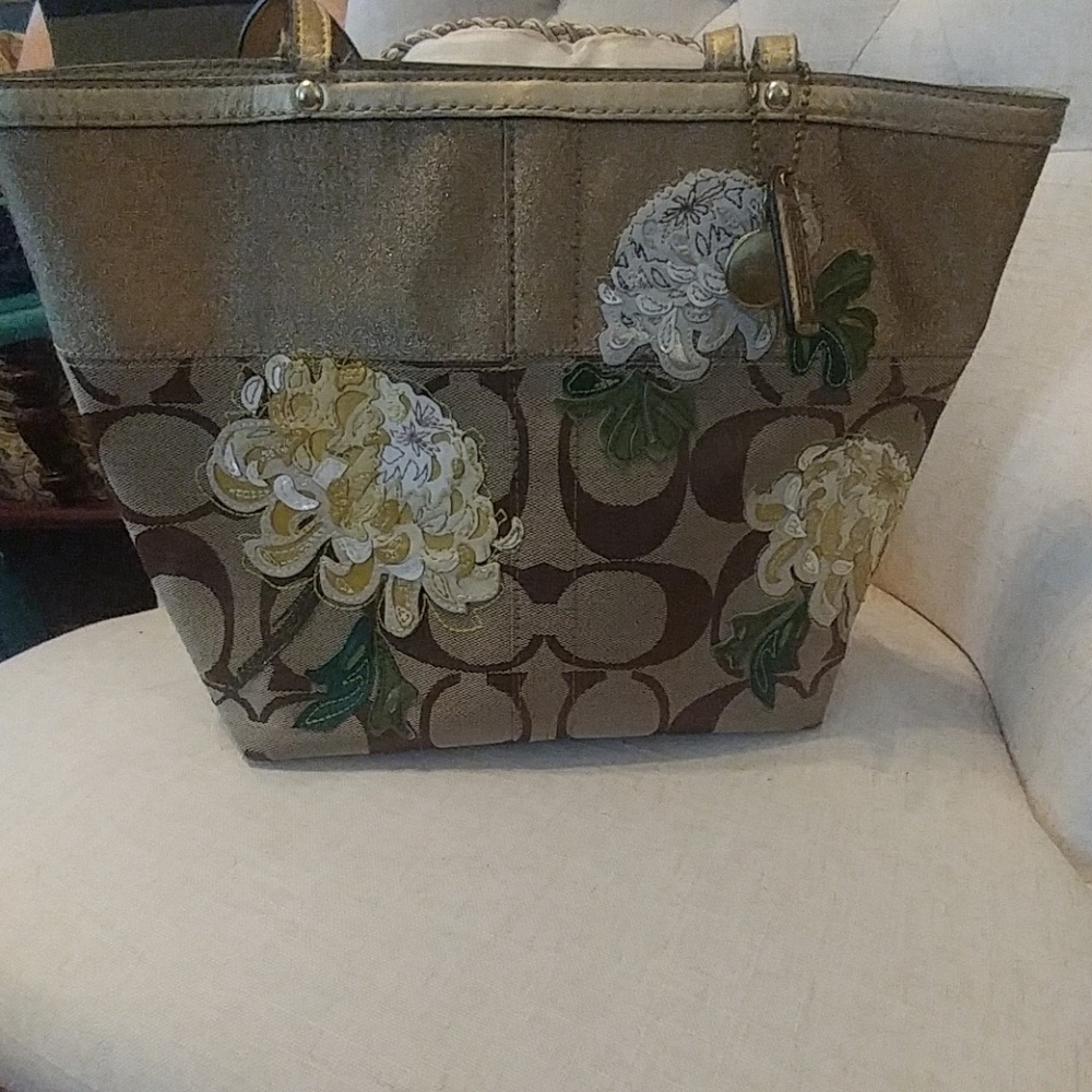 Coach Flower Applique Handbag